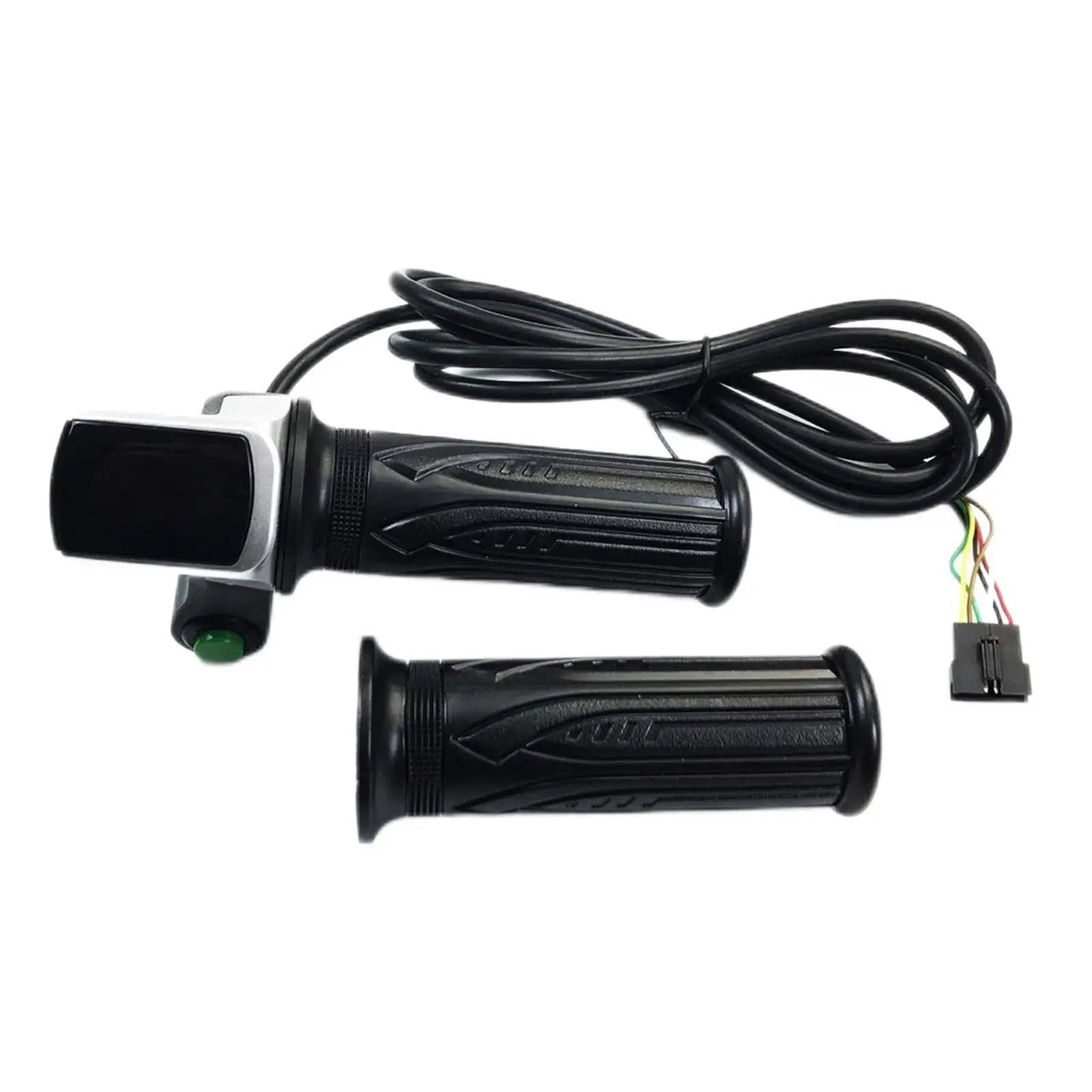 

6-Pin Electric Bicycle Handlebar Grips Throttle Grip E-Bike Electric-Scooter LCD Display Screen Accessories 36V 48V Black