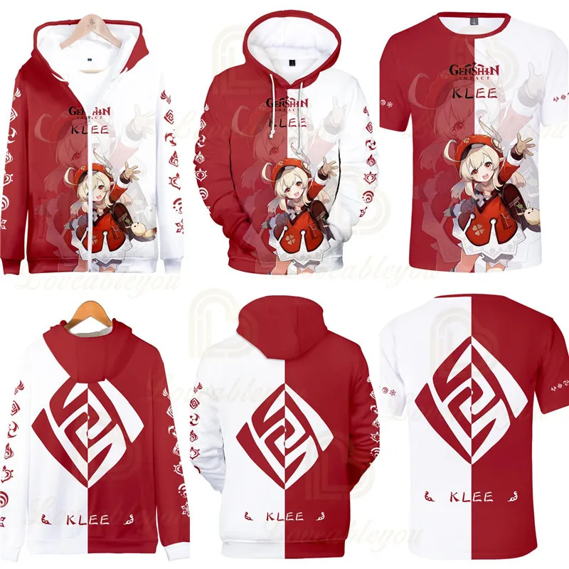 

Children's Clothing Game Genshin Impact Hoodie Graphic Klee Print Pullover Harajuku Sportswear Hip Hop Sping Hoodie