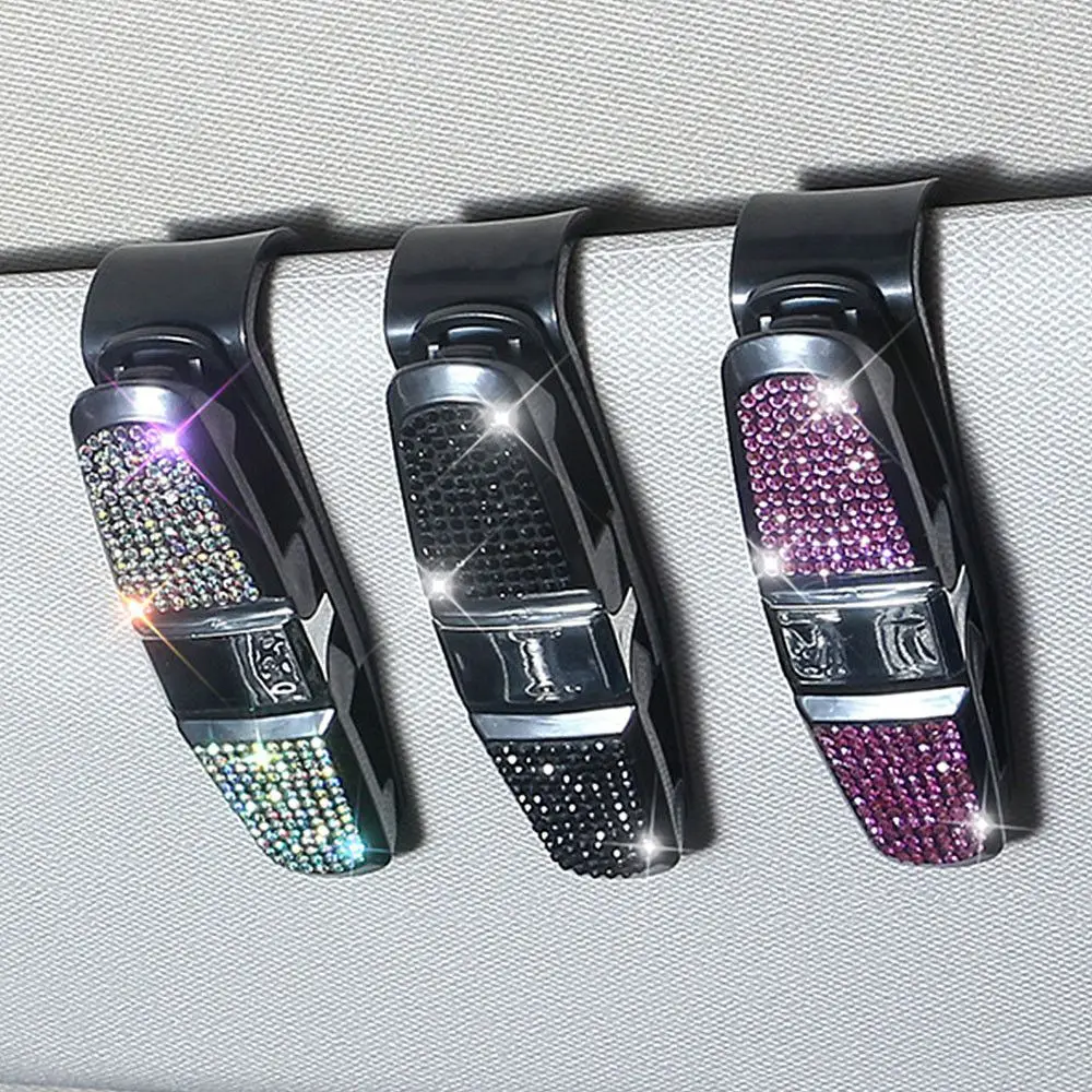 

7 Color Auto Sun Visor Glasses Fastener Clip Holder For Sunglasses Eyeglasses Ticket Card Universal Multi-Function Car Interior