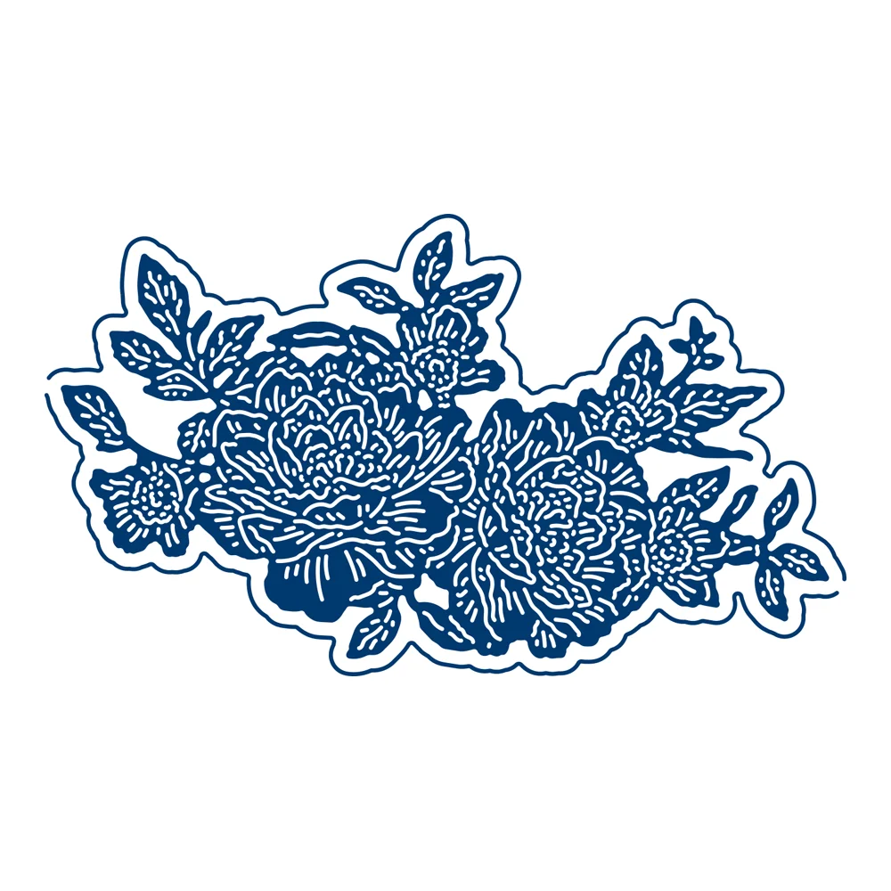 

Elegant Anemone Floral Swag Die Set Scrapbook Diary Decoration Embossing Template DIY Greeting Card Handmade New Products 2023