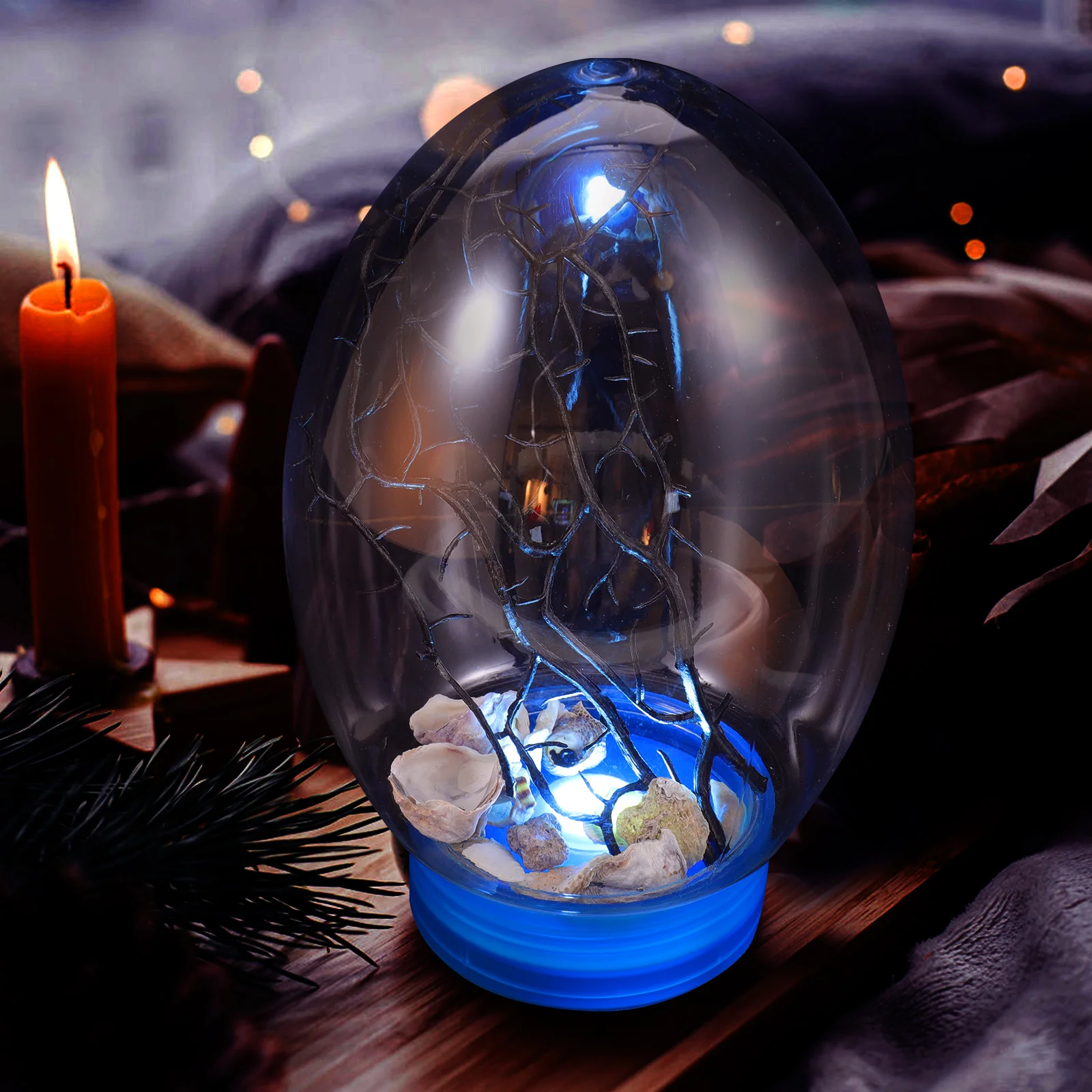 Декор для аквариума со светодиодной подсветкой настольная биосфера экосистема