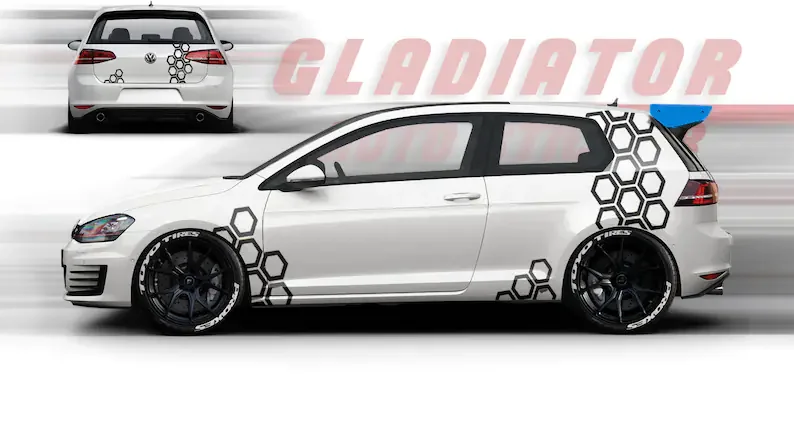 

Stickers Car Side Stickers Honeycomb Rhombus Hexagon Style Matrix Camo Style Sticker