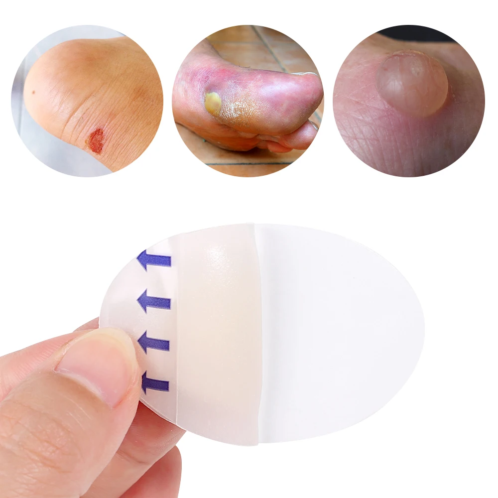 10pcs Gel Shoes Stickers Soft Hydrocolloid Pads Relief Pain Blisters Bunions Corns Calluses Friction Pressure Spots Heel Pain
