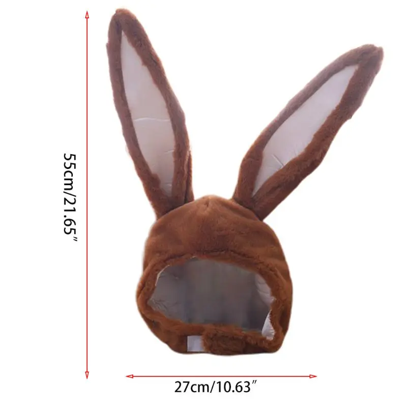 

B36D Japanese Cute Plush Funny Eastern Bunny Ears Mask Adult Kids Halloween Party Cosplay Animal Hood Hat Winter Warm