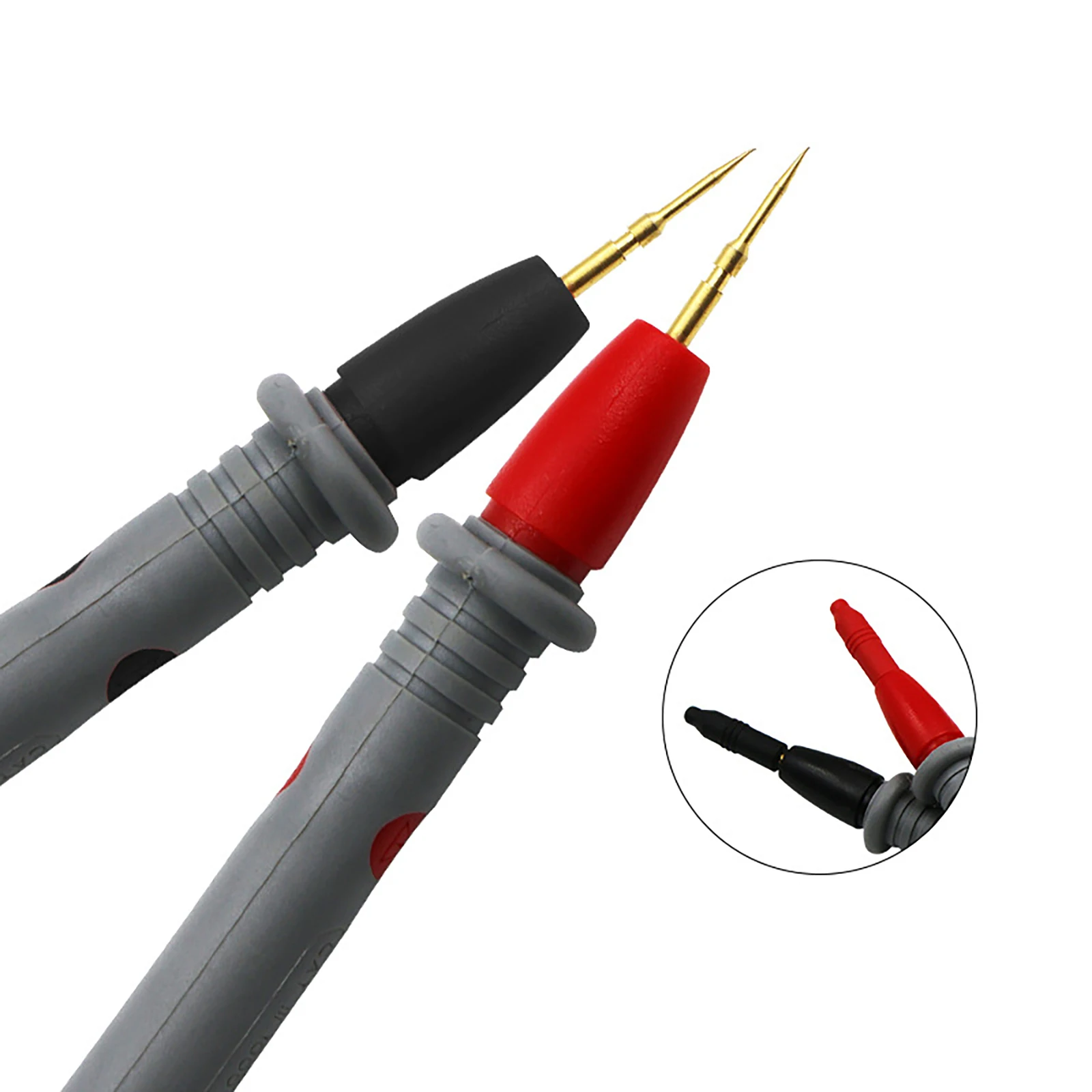 

Test Leads Silicone Insulated Multimeter Gold Lead Cord Needle Protective Covers Unique 910mm Cable Accessories