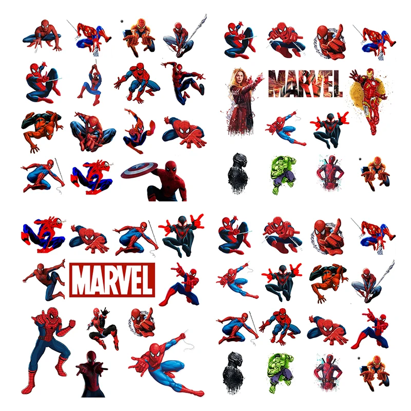 

Spiderman Heat Transfer Stickers Patches for Clothing Diy T-Shirt Iron On Patches for Clothes for Boy Girl Accessories