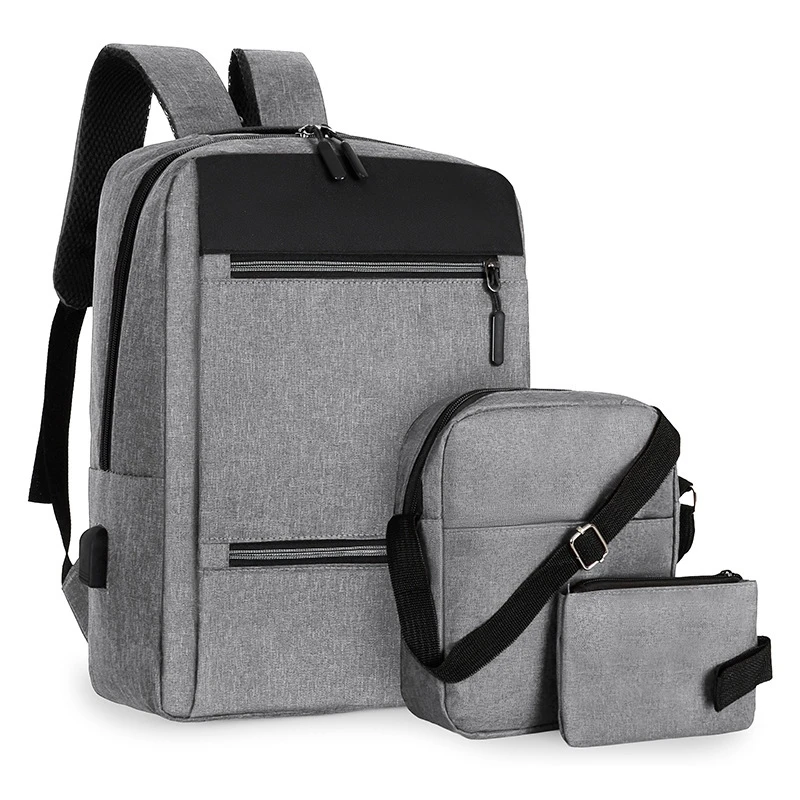 

Рюкзак багаж мужчины ноутбук плечевой мешок школьный мешок большой емкости USB Rechargeable три части бизнес-путешествия студент Y2k новый