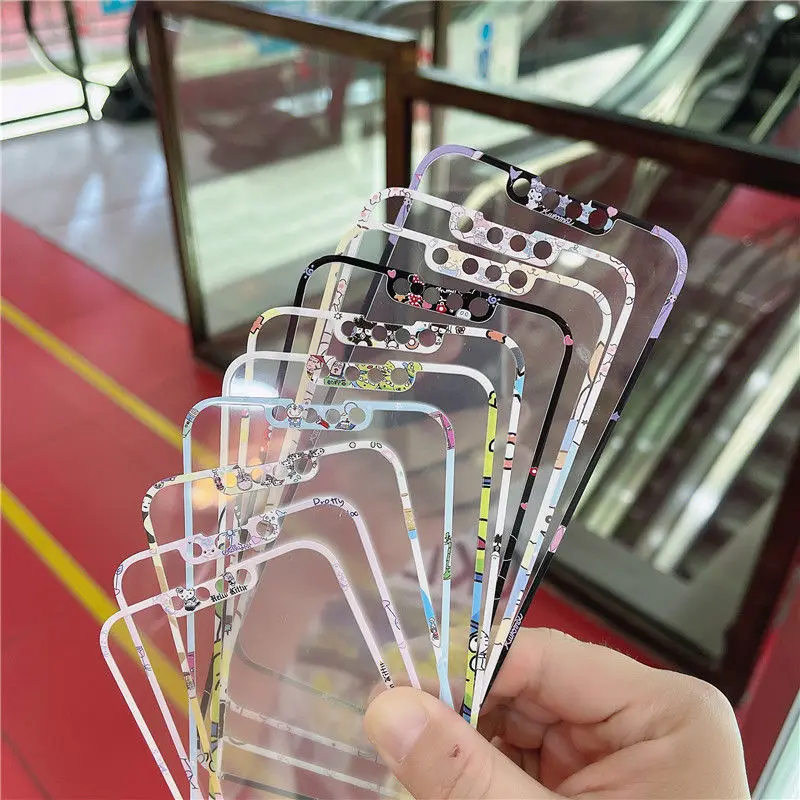 Ins Cute Cartoon Tempered Glass for iPhone 11 12 13 14 Pro XR X XS Max Screen Protector for iPhone 12 Pro Max 7 8 6 6S Plus SE