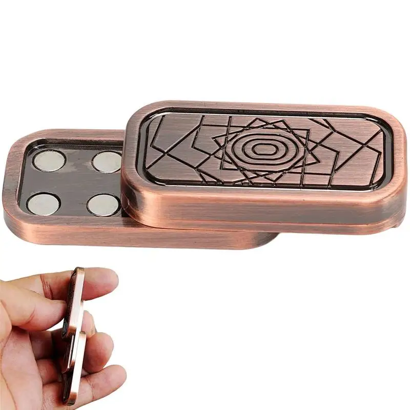 

Metal Fidgets Toy For Adult Skull Joker Poker Style Magnetic Push Slider Hand Spinner ADHD Autisms Sensory Stress Relief