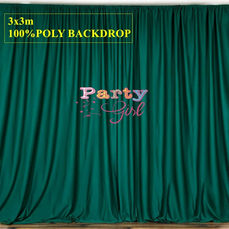 

Темно-зеленые 3x3 м панели поли свадьба фон занавеска бесшовные фоны сценический фон события фотодекорация