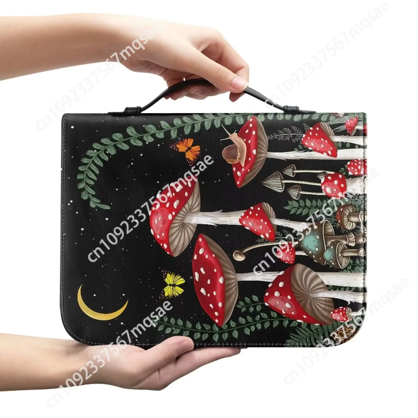 Модная ночная грибная печать библейский стих чехол для Библии сумка переноски