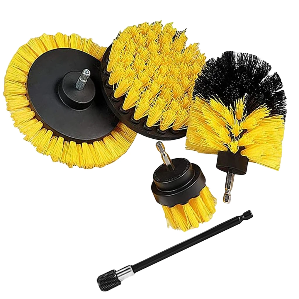 

5 Pieces Drill Brushes Power Scrubber Cleaning Electric Shower Scrubbers Washing Shred Metal Sturdy Professional