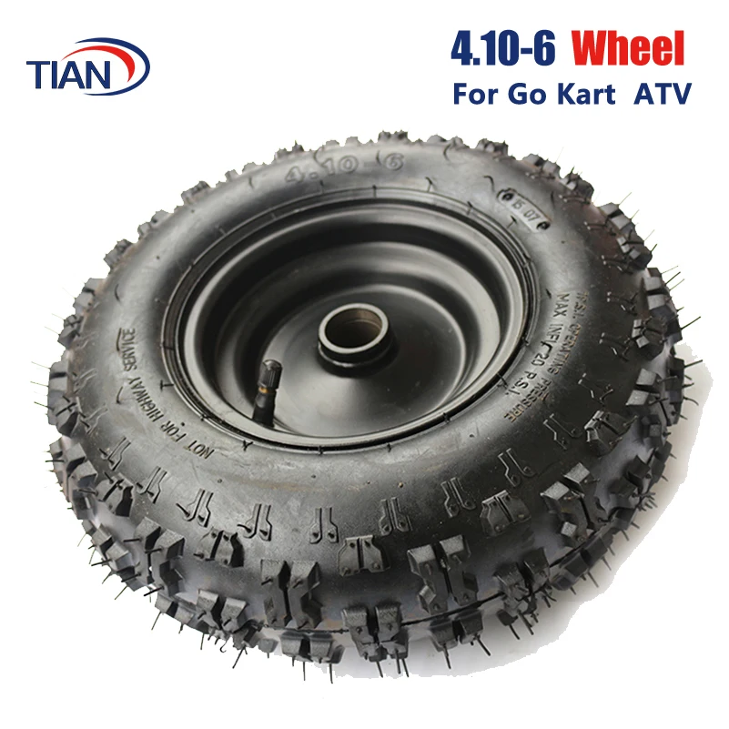 4.10-6 Tyre and Rim ATV Quad Go Kart 47cc 49cc Chunky 4.10-4 Tire Inner Tube Fit All Models ATV Quad Spare Parts