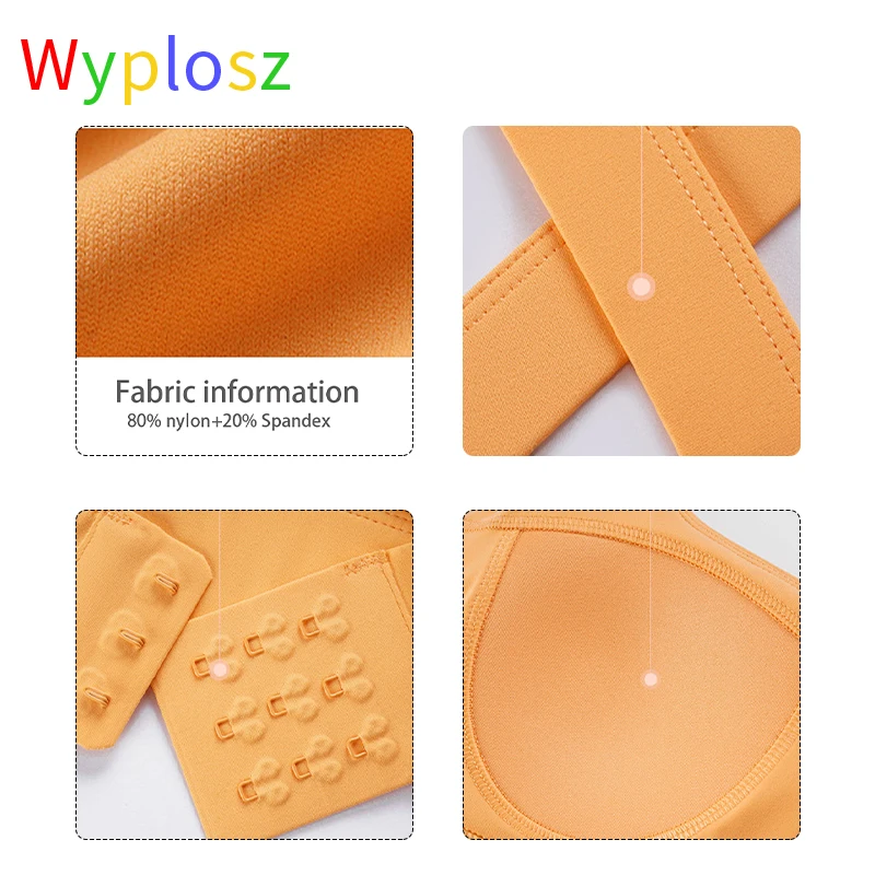 Wyplosz Sports Bras Women Fitness Workout Comfortable Shockproof Top Vest Nude High Strength Beauty Push Gym Wide Shoulder Belt