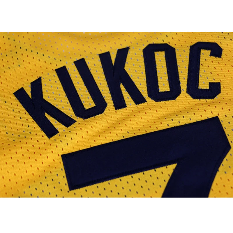 Basketball Jerseys JUGOPLASTIKA 7 Toni Kukoc Sewing embroidery Cheap High-Quality Outdoor sports jersey Yellow 2023 New summer