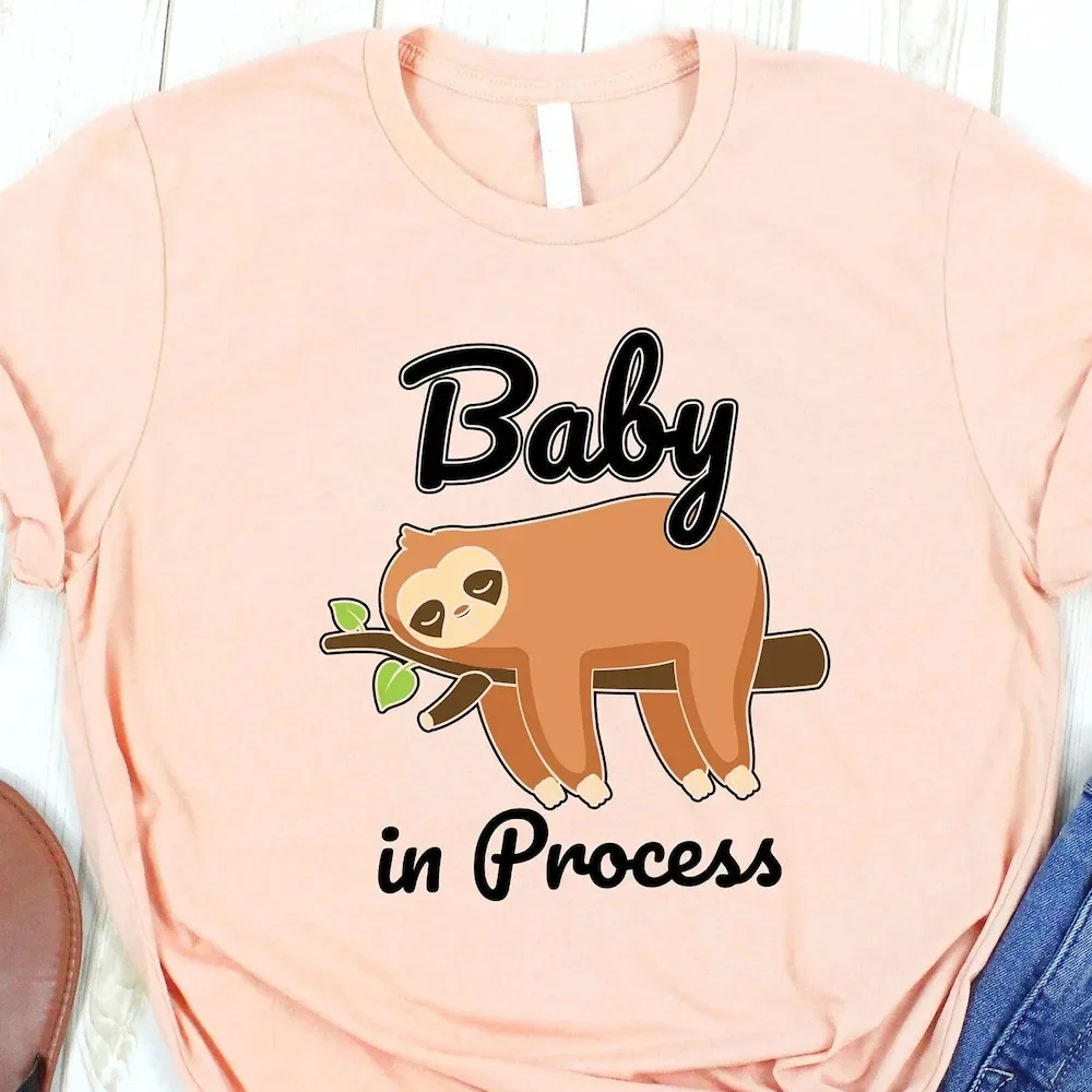 Детская футболка с надписью Baby In Process