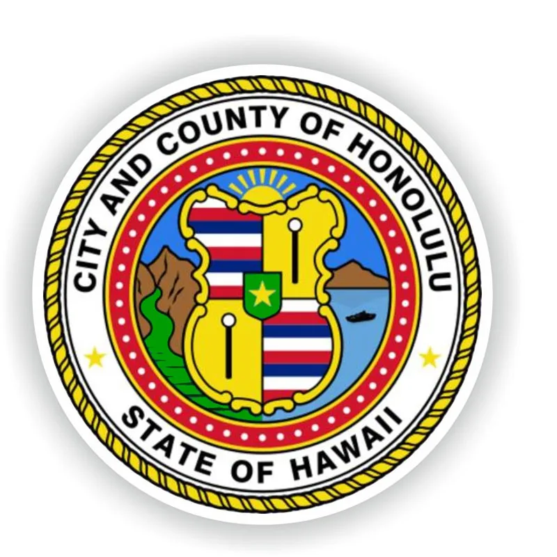 

Funny Car Sticker Honolulu City Seal Hawaii Decal Accessories kk10cm