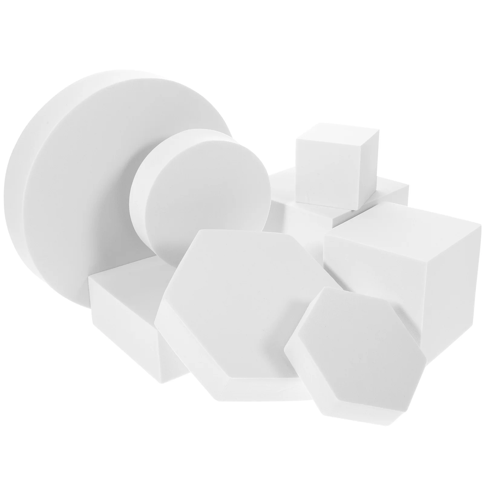 

8 Pcs Geometric Three-dimensional Ornaments Geometry Cube Props Photo Photography Jewelry White Decor Product Photoshoot