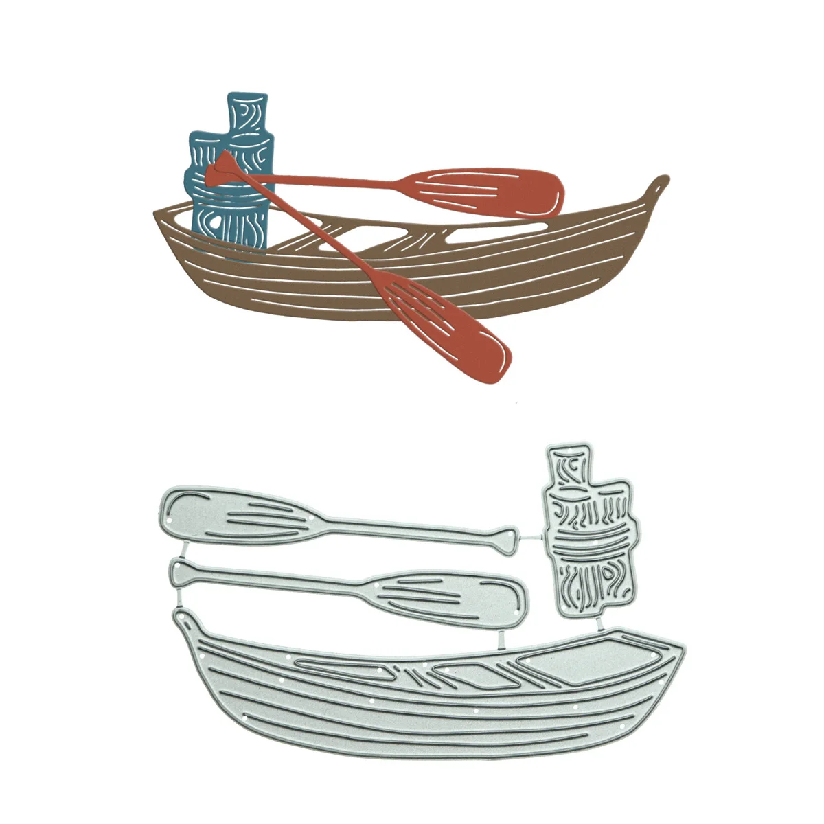 

For Scrapbooking Metal Cutting Dies Wooden Boat Pattern Paper Craft Punch Cutter Handmade Invitation Greeting Card Album Decor