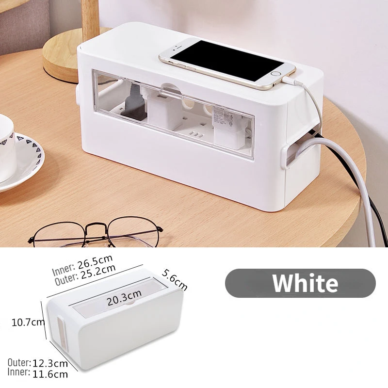 

Wire Cable Storage Tv Case Organizer Box Cable Management Cable Winder Under Desk Socket Plug Charger Socket Organizer