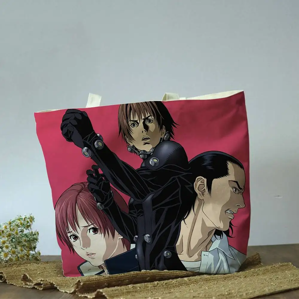Фото Сумка-шоппер Gantz Kurono из хлопка и полиэстера, однотонная бежевая, для покупок и путешествий №2