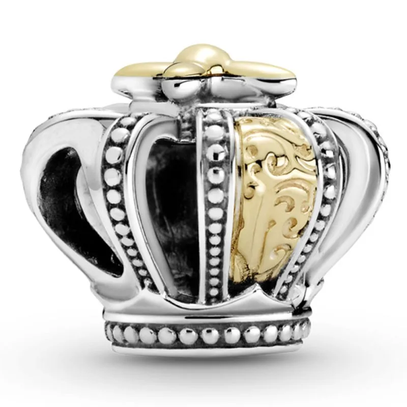

Original Passions Regal Majestic Crown Beads Charm Fit Pandora Women 925 Sterling Silver Bracelet Bangle Jewelry