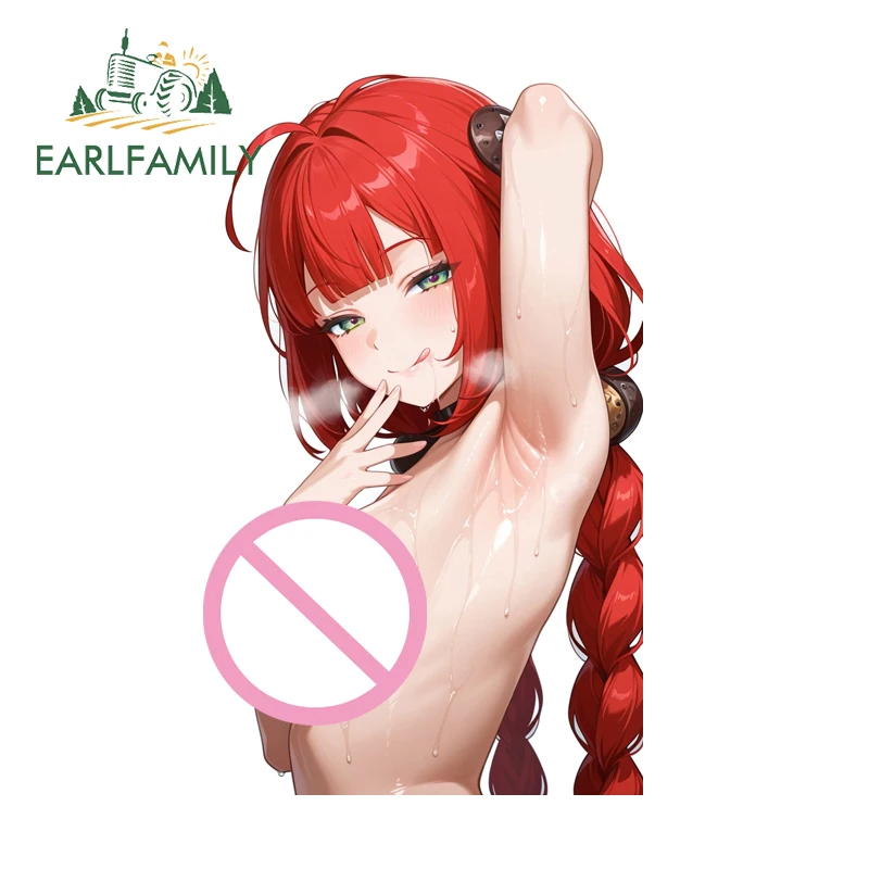 EARLFAMILY Yuzuha Zenless Zone Zero мотоциклетный бампер автомобиля наклейки на окно большая грудь игра девушка наклейка устойчивая к царапинам ПВХ автомобильные товары
