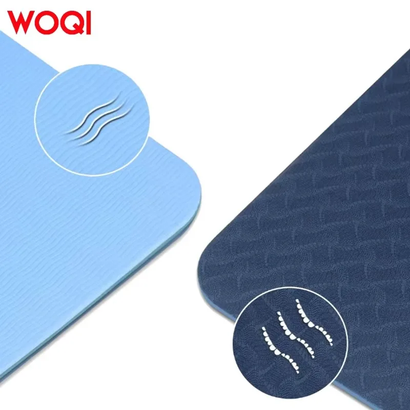 Фото YTYIN WOQI: Хит продаж! Нескользящий двухслойный экологичный коврик для йоги и пилатеса из TPE, 8 мм, с текстурированной нескользящей поверхностью №5