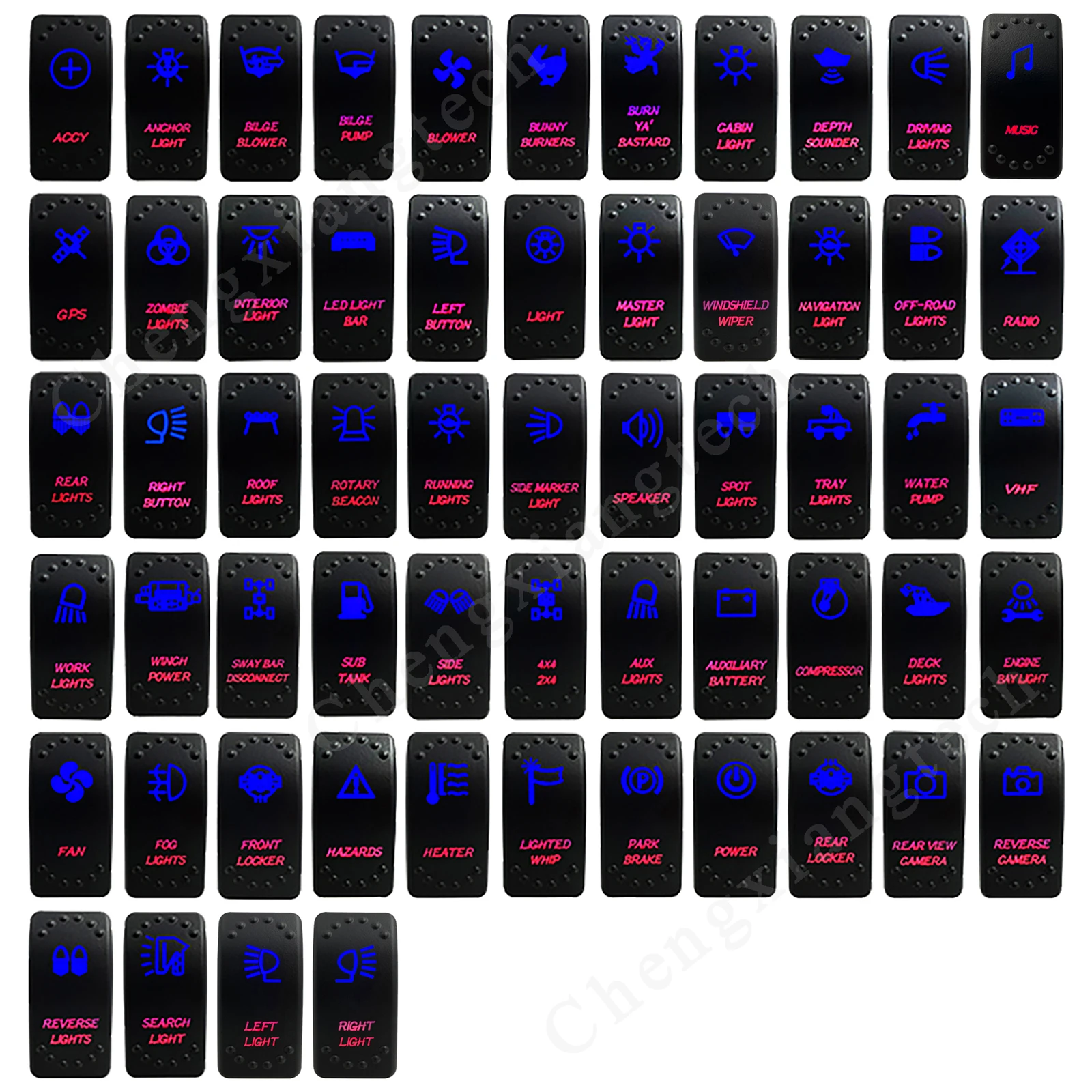 

Водонепроницаемый лазерный тумблер, 12 В, 24 В, 5 контактов, SPST