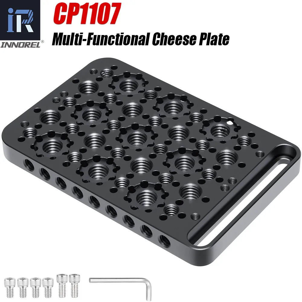 Фото Многофункциональная монтажная пластина INNOREL CP1107 11*7 см с встроенными отверстиями ARRI для крепления на штатив камеры №1