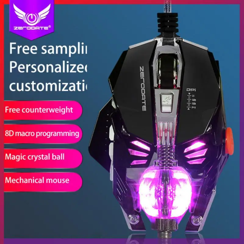 

Проводная светящаяся игровая мышь USB, эргономичная Механическая крутая LOL PUBG, конкурентоспособная игровая мышь, компьютерные игровые аксес...