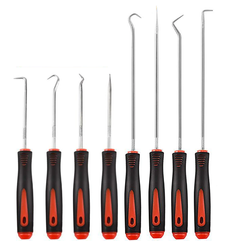 

8 шт., набор отверток для сальника автомобиля, длинный и короткий набор крючков, уплотнительное кольцо, съемник прокладок, съемник крючков, прочные инструменты