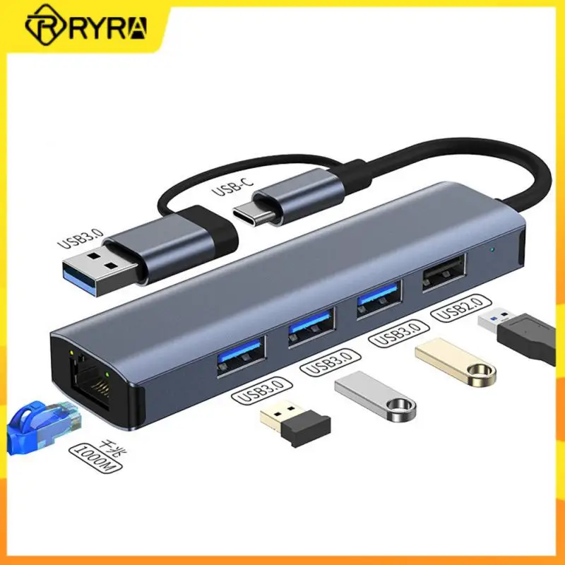 

USB-разветвитель RYRA, 1000 Мбит/с, RJ45, USB 3,0