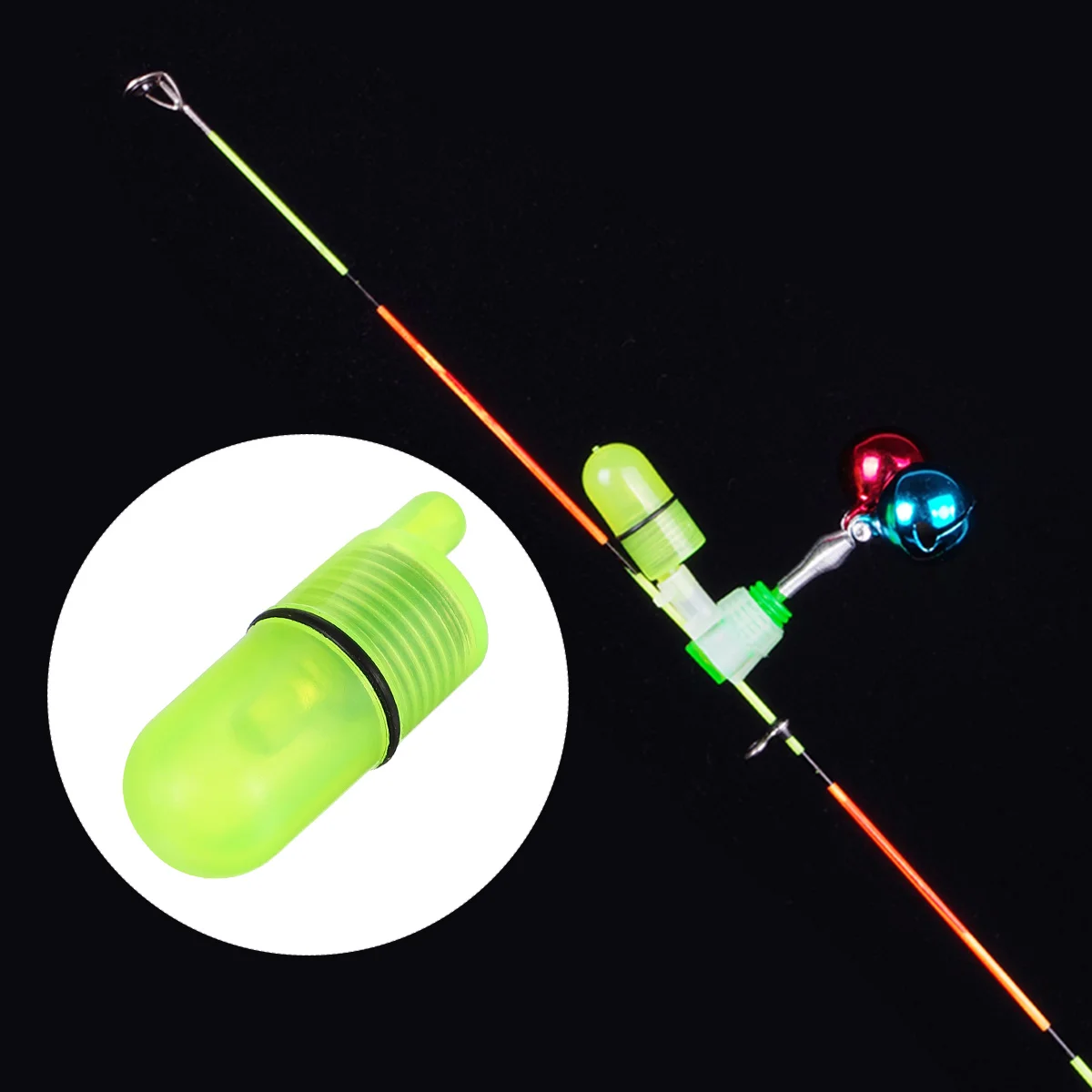 

20 Pcs Fishing Rod Green Light Fishing Bobbers Floats Tip Alarm Fishing Tackle Night Saltwater Fishing Rod
