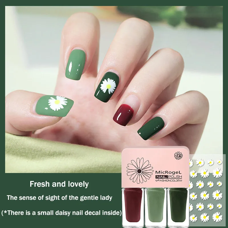 

Bake-free Micro Glue Nail Polish 3 Bottles Set 2022 New Women's Toe Oil Water-based Tearable Nail Stickers Nail Foil Nail Wraps