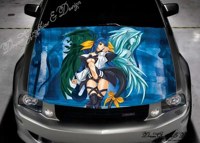 Наклейка на капот автомобиля винил наклейка графика визуальное снаряжение