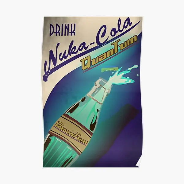 

Квантовый постер Drink Nuka Cola, художественный декор, забавное украшение на стену, современная картина, печать на холсте, домашняя винтажная роспись без рамки