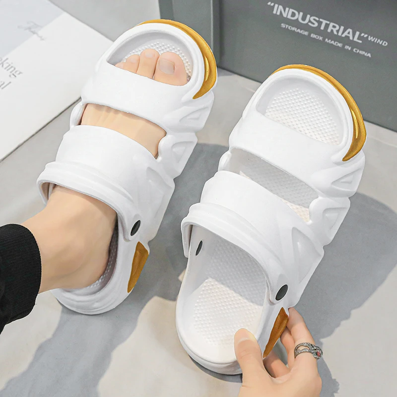 Сандалии мужские уличные на платформе повседневные шлепанцы пляжная обувь