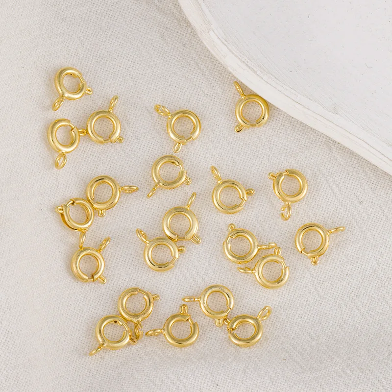 Spring Ring Clasp Copper Round Diy Necklace Bracelet Accessories Jump Polished Handmade Craft Jewelry Findings