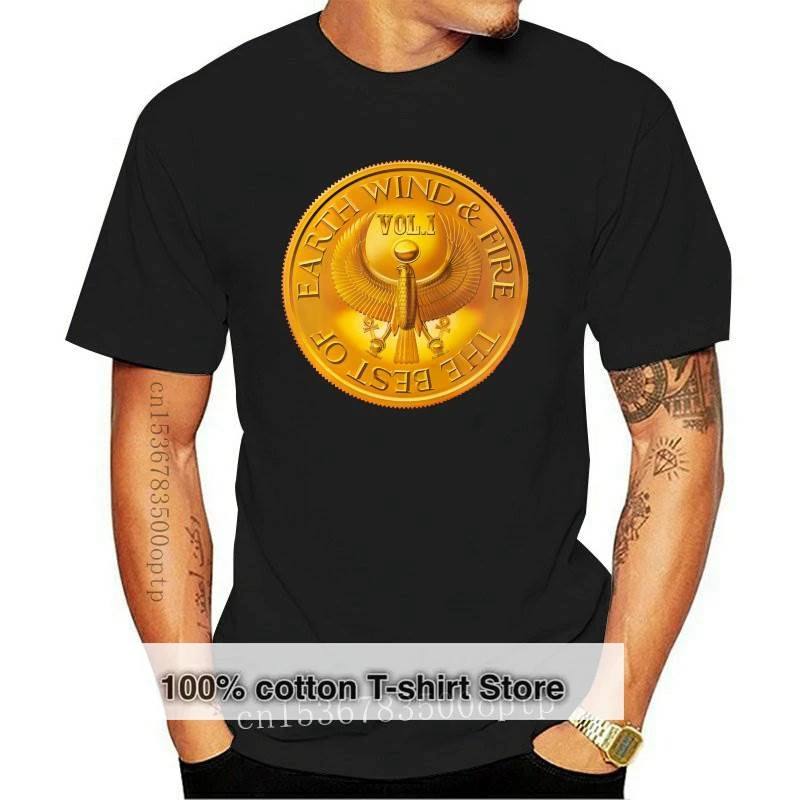 

New Earth Wind Fire The Best Of Album Mens Black T-Shirt Size S M L XL 2XL 3XL