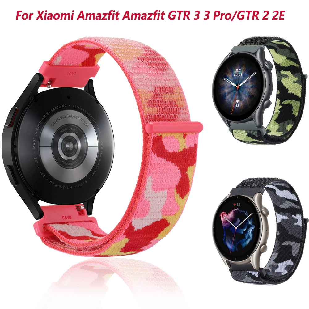 

22MM Bracelet For Amazfit GTR 47mm Wristband Strap For Xiaomi Amazfit Pace/Stratos 2S 2 3/GTR2/2e/GTR3 Pro Sport Nylon Watchband