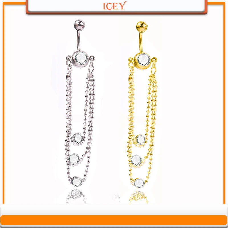 

1pc claw chain belly ring tassel navel stud rhinestones belly navel jewelry crystal belly button ring Stainless steel navel bar