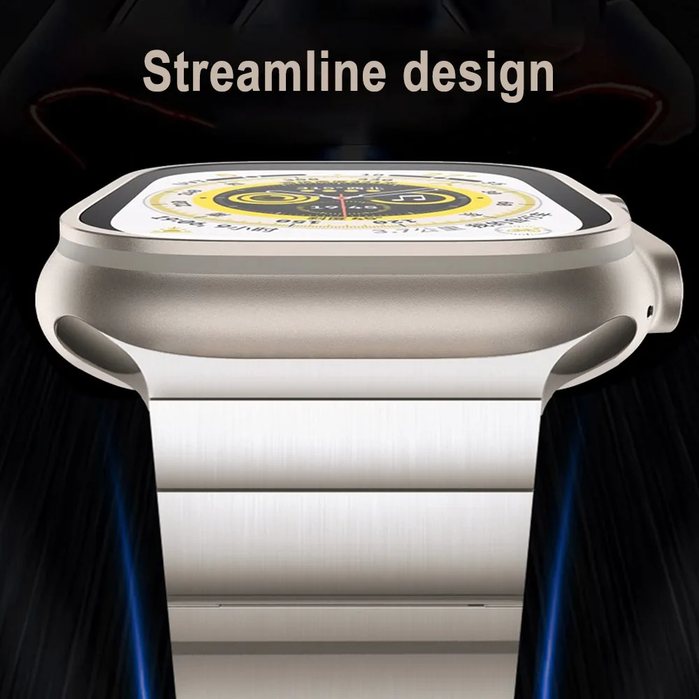 Stainless Steel Strap For Apple watch Band 49mm 45mm 44mm 42mm Metal Magnetic Bracelet For iWatch Series 8 7 6 SE 5 4 3 2 1 band