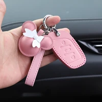 for roewe rx5 max plus i5 2021 car key case key fob cover keychain car accessories for girls pink