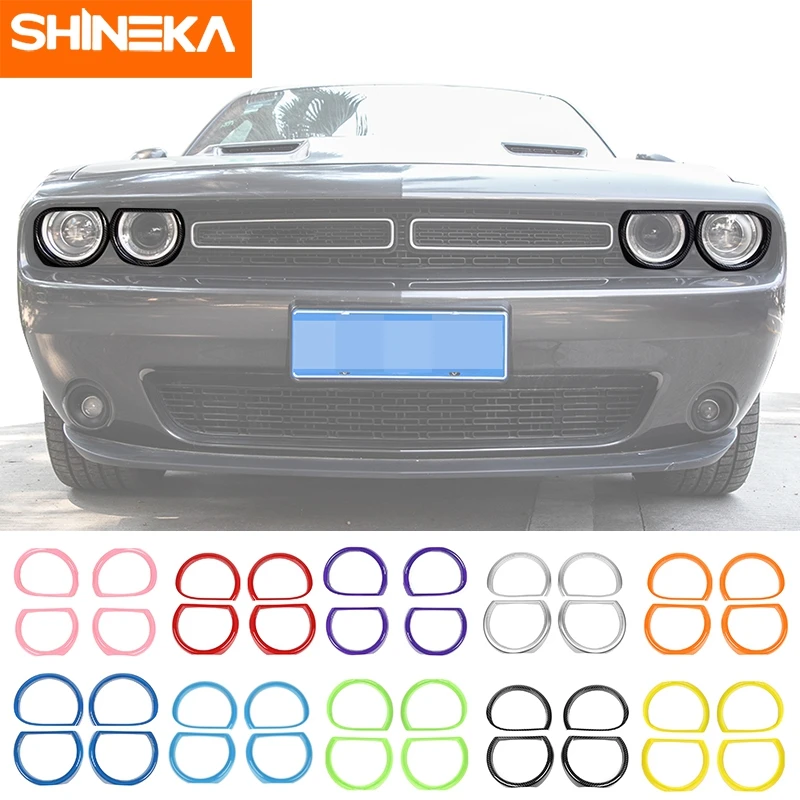 

Автомобильная наклейка SHINEKA для Dodge Challenger 2015 + передняя фара с заклепками декоративная отделка для Dodge Challenger 2015 и выше