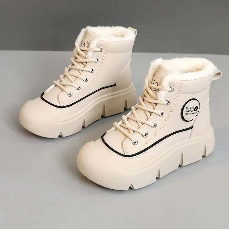 Новинка 2024 зимние непромокаемые женские теплые высокие простые бархатные