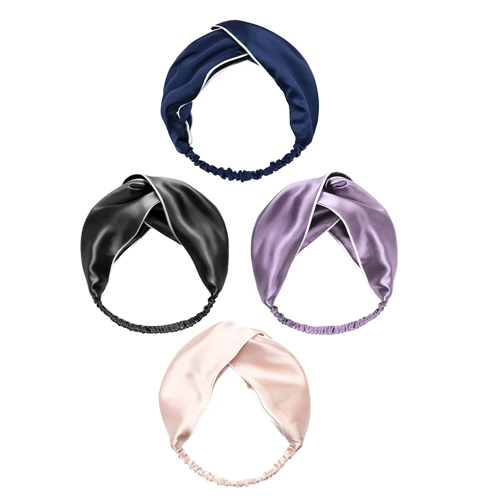 

4pcs Fashion Headbands Face Wash Headbands Elastic Cross Knot Hairband