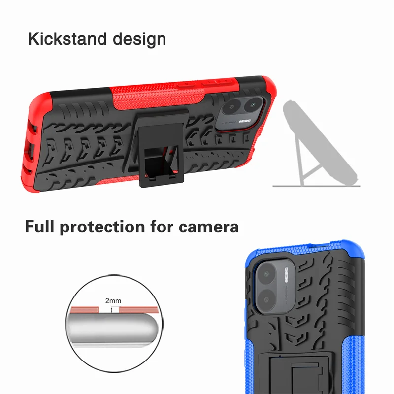 For Redmi A1 Cover Case For Xiaomi Redmi A1 Fundas Coque Shockproof Armor Protective Phone Bumper For Redmi A1