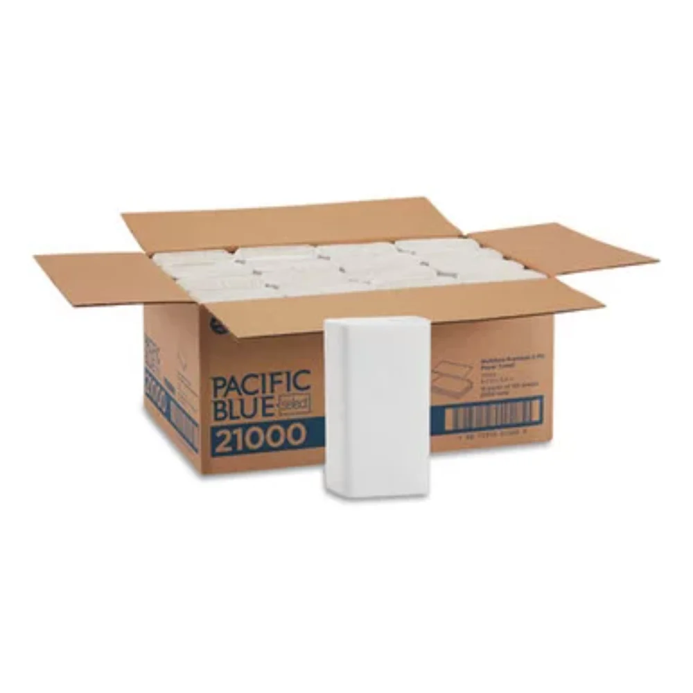 Georgia Pacific Professional Blue Select Multi-Fold 2 Ply Paper Towel, 9 1/5 x 9 2/5, White,125/PK, 16 PK/CT -GPC21000