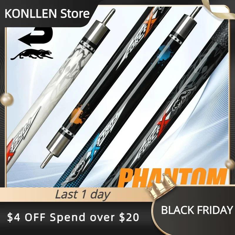 

NEW PREOAIDR Cue 3142 Phantom Series Billiards 10/11.5/13mm Tip Maple Shaft Uniloc Joint Play Cue Stick Technology Kit Black 8